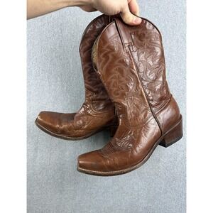 Moon Shine Boots Mens Size 12D Brown Leather Western Square Toe Brad Paisley